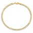 14K Yellow Gold 3mm Concave Open Figaro Chain - 9 in.