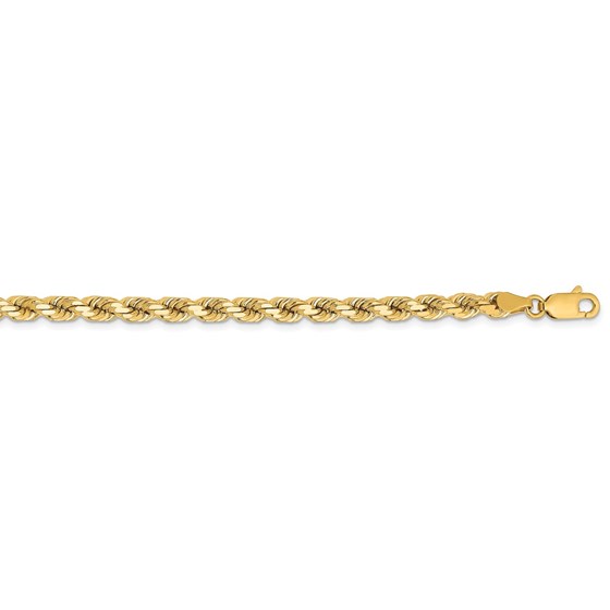 14k Yellow Gold 4.25 mm Diamond Cut Rope Chain - 18 in.
