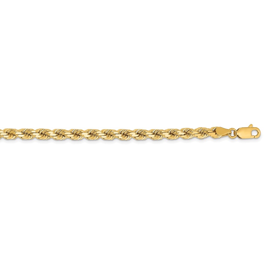 14k Yellow Gold 4.25 mm Diamond Cut Rope Chain - 18 in.