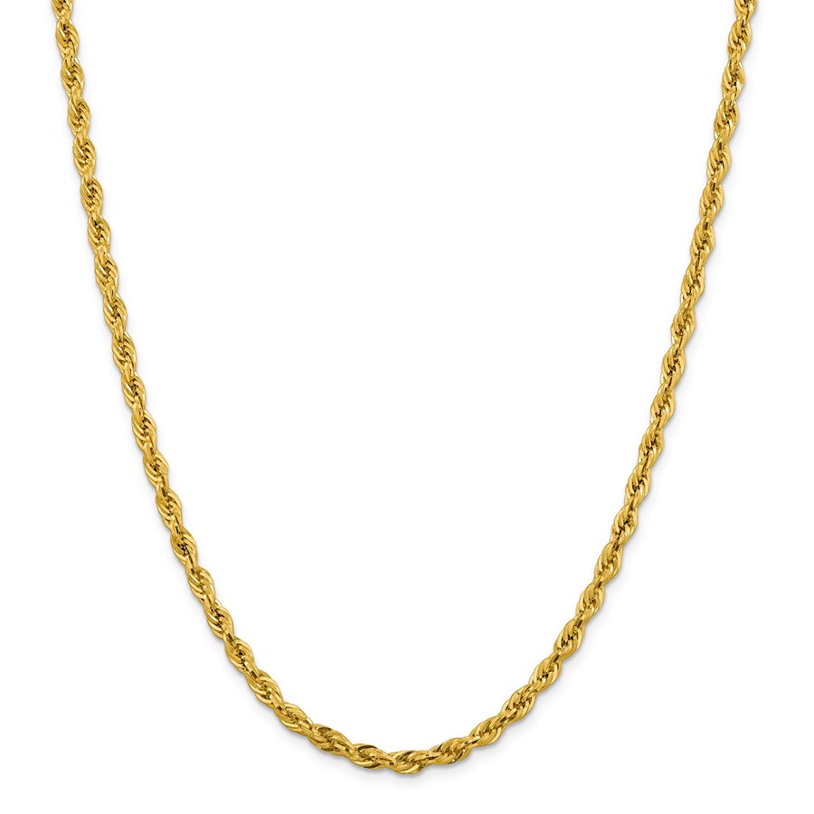 14k Yellow Gold 4.25 mm Semi-Solid Rope Chain - 26 in.