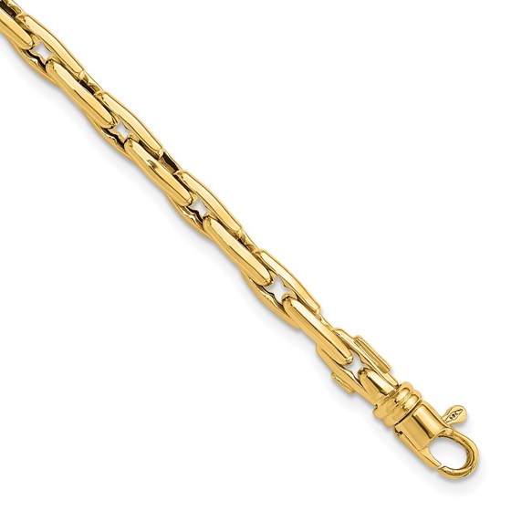 14K Yellow Gold 4.2mm Fancy Link Bracelet - 7.5 in. 14K Yellow Gold 4.2mm Fancy Link Bracelet - 7.5 in.