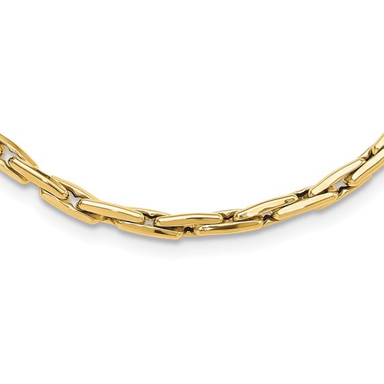 14K Yellow Gold 4.2mm Fancy Link Necklace - 18.25 in. 14K Yellow Gold 4.2mm Fancy Link Necklace - 18.25 in.