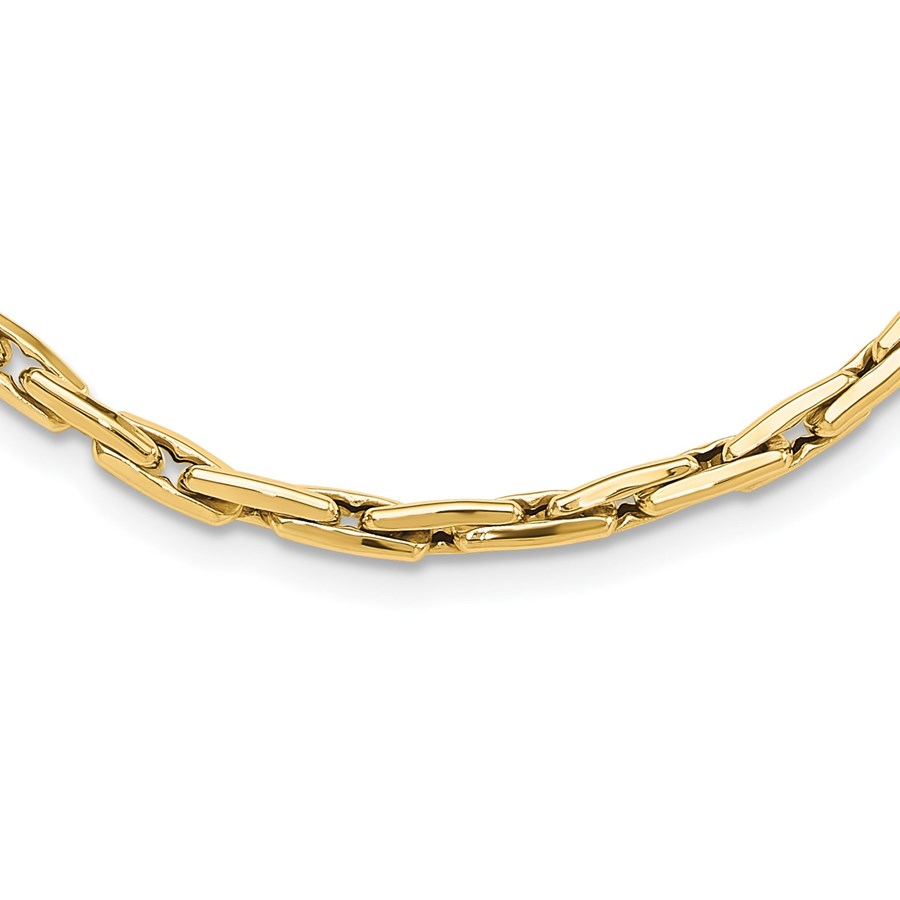 14K Yellow Gold 4.2mm Fancy Link Necklace - 18.25 in.