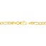 14K Yellow Gold 4.4 mm Diamond Cut Figaro - 20in.