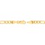 14K Yellow Gold 4.4 mm Diamond Cut Figaro - 22in.