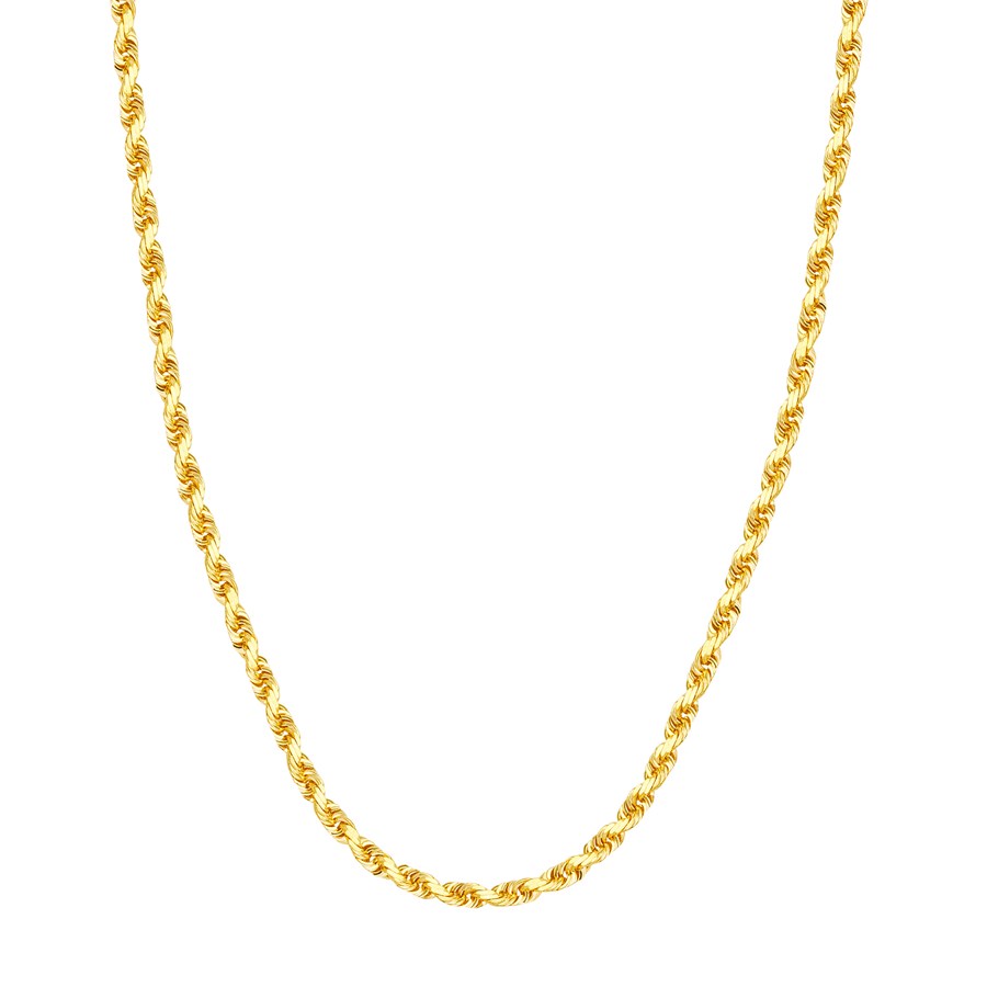 14K Yellow Gold 4.4 mm Rope Chain w/ Lobster Clasp - 20 in.