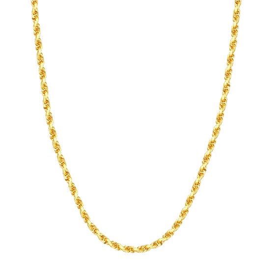 14K Yellow Gold 4.4 mm Rope Chain w/ Lobster Clasp - 24 in. 14K Yellow Gold 4.4 mm Rope Chain w/ Lobster Clasp - 24 in.