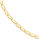 14K Yellow Gold 4.45 mm Diamond Cut Long Curb Chain - 24in.
