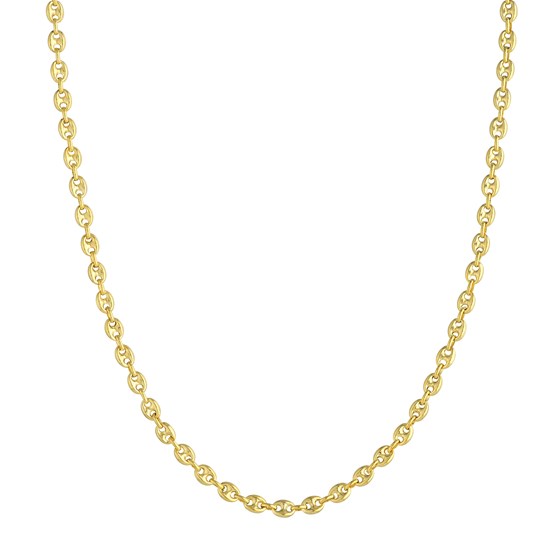 14K Yellow Gold 4.5 mm Puff Mariner Chain - 24 in.