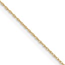 14K Yellow Gold .4 mm Carded Cable Rope Chain - 13 in.