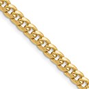 14K Yellow Gold 5.25mm Semi-Solid Miami Cuban Chain - 24 in.