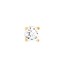 14K Yellow Gold 5.3 mm Cz Stud Earrings