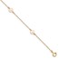 14k Yellow Gold 5-6 mm Pink FWC Pearl 3-station Bracelet - 6 in.