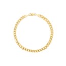 14K Yellow Gold 5.7 mm Cuban Chain Bracelet W Lobster - 8.5 in.