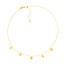 14K Yellow Gold 5 Dangle Disc Choker Slicon Necklace - 16 in.