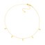 14K Yellow Gold 5 Dangle Mini Cross Choker - 16 in.
