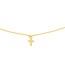 14K Yellow Gold 5 Dangle Mini Cross Choker - 16 in.