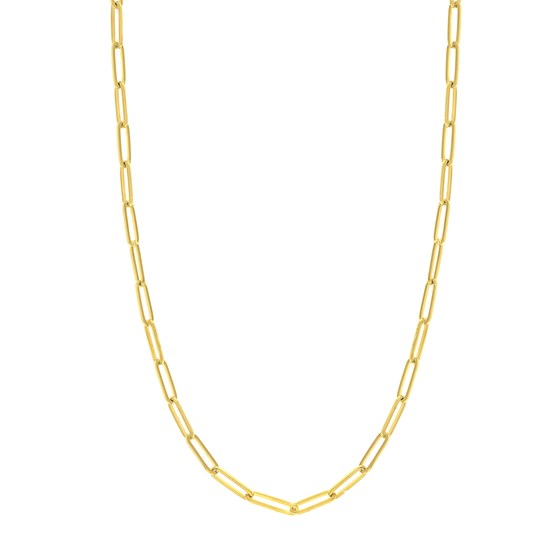 14K Yellow Gold 5 mm Fancy Chain w/ Lobster Clasp - 18 in. 14K Yellow Gold 5 mm Fancy Chain w/ Lobster Clasp - 18 in.