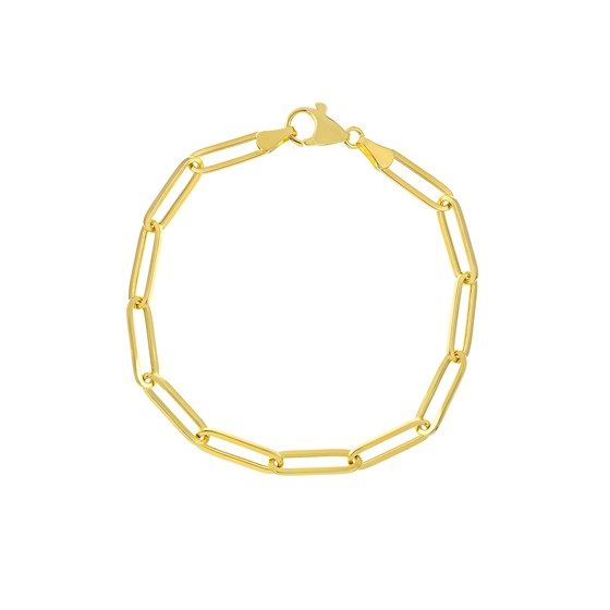 14K Yellow Gold 5 mm Forzentina Chain w/ Lobster Clasp - 8 in. 14K Yellow Gold 5 mm Forzentina Chain w/ Lobster Clasp - 8 in.