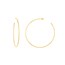 14K Yellow Gold 50 mm X 1.2 mm Hoops Post Earrings
