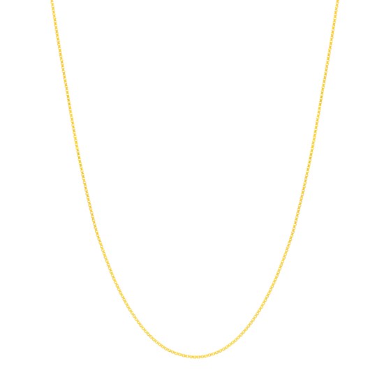 14K Yellow Gold .55mm Box Chain with 5.0mm Spring Ring - 20 in.