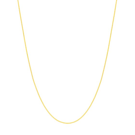 14K Yellow Gold .55mm Box Chain with 5.0mm Spring Ring - 20 in. 14K Yellow Gold .55mm Box Chain with 5.0mm Spring Ring - 20 in.