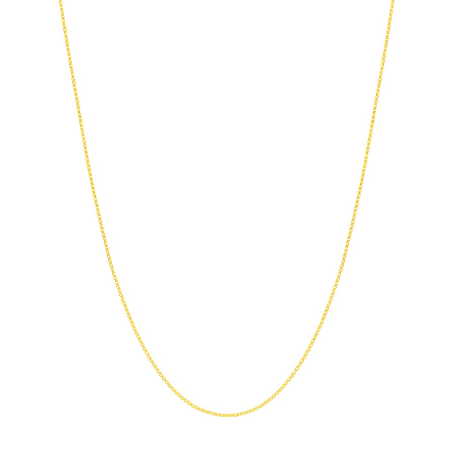 14K Yellow Gold .55mm Box Chain with 5.0mm Spring Ring - 24 in.