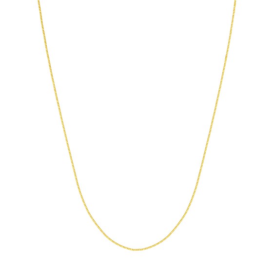 14K Yellow Gold .55mm Box Chain with Lobster Clasp - 18 in. 14K Yellow Gold .55mm Box Chain with Lobster Clasp - 18 in.