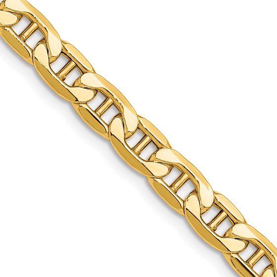 14K Yellow Gold 6.25mm Semi-Solid Anchor Chain - 22 in.