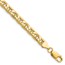 14K Yellow Gold 6.25mm Semi-Solid Anchor Chain - 7 in.