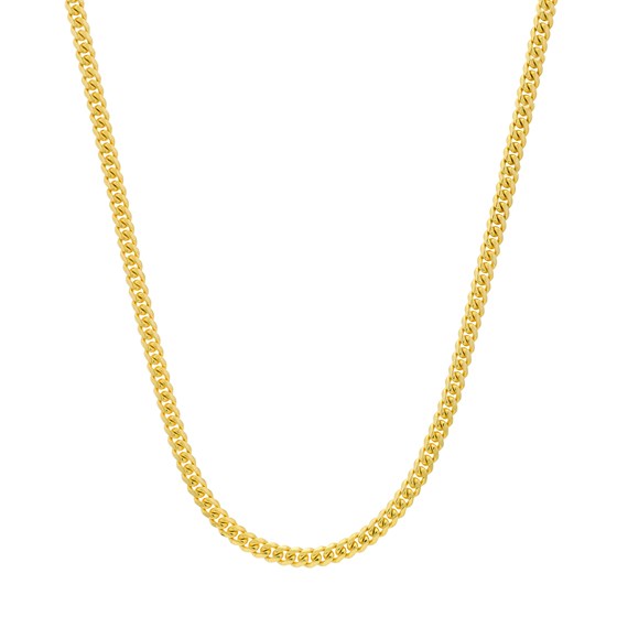 14K Yellow Gold 6.4 mm Curb Chain w/ Lobster Clasp - 24 in.
