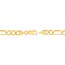 14K Yellow Gold 6.4 mm Diamond Cut Figaro - 24in.