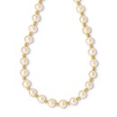 14k Yellow Gold 6-7 mm White FW Pearl Bead Necklace - 18 in.