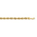 14k Yellow Gold 7.0 mm Semi-Solid Rope Chain - 24 in.