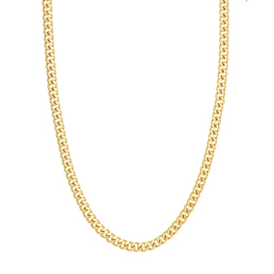 14K Yellow Gold 7.4 mm Curb Chain w/ Lobster Clasp - 22 in.