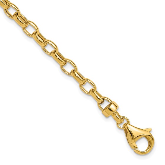 14K Yellow Gold 7.5in 4.5mm Fancy Link Bracelet - 7.5 in. 14K Yellow Gold 7.5in 4.5mm Fancy Link Bracelet - 7.5 in.