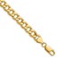 14K Yellow Gold 7.5mm Semi-Solid Curb Chain - 7 in.