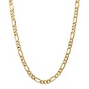 14k Yellow Gold 7 mm Flat Figaro Chain - 28 in.