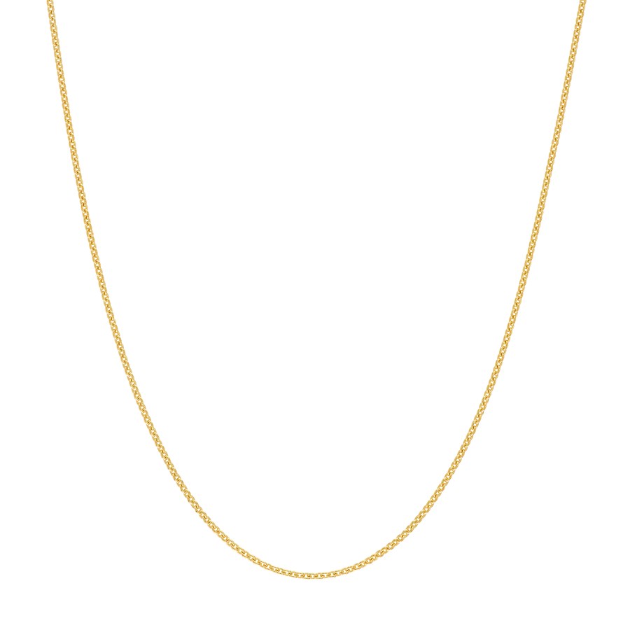 14K Yellow Gold .7mm Polished Cable Chain - 18 in.