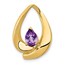 14k Yellow Gold 7x5 mm Pear Amethyst Slide