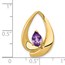 14k Yellow Gold 7x5 mm Pear Amethyst Slide