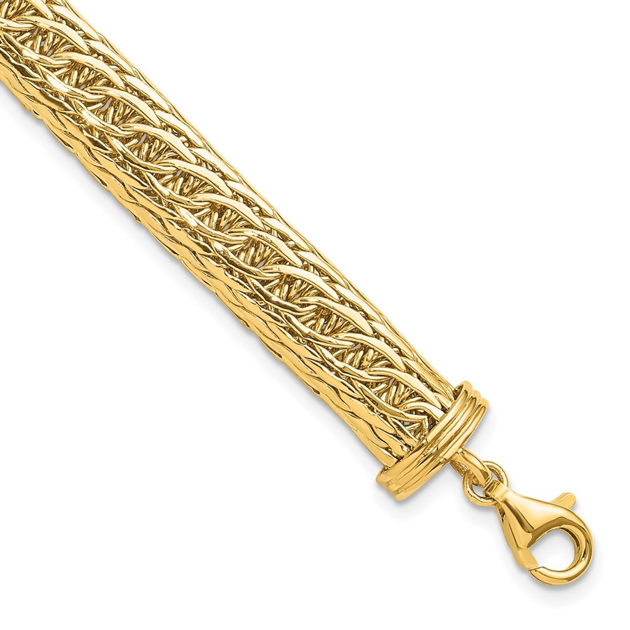 14K Yellow Gold 8.25mm Fancy Multi-Link Bracelet - 8.25 in.