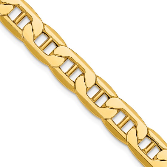 14K Yellow Gold 8.25mm Semi-Solid Anchor Chain - 22 in.
