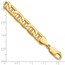 14K Yellow Gold 8.25mm Semi-Solid Anchor Chain - 9 in.