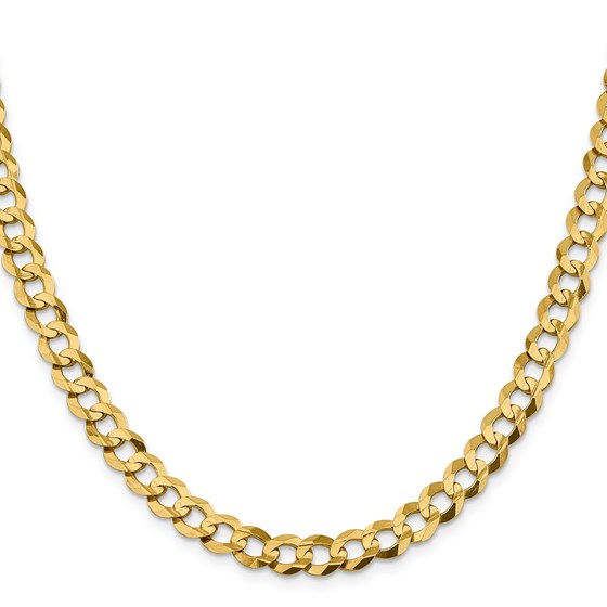 14k Yellow Gold 8.3 mm Solid Light Flat Cuban Chain - 22 in. 14k Yellow Gold 8.3 mm Solid Light Flat Cuban Chain - 22 in.