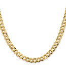 14k Yellow Gold 8.3 mm Solid Light Flat Cuban Chain - 24 in.
