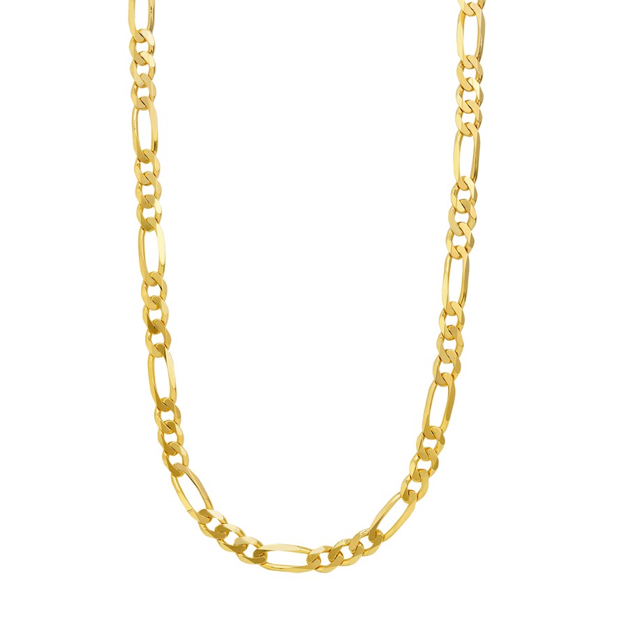 14K Yellow Gold 8.4 mm Figaro Chain w/ Lobster Clasp - 24 in.