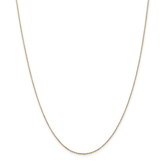 14k Yellow Gold .8 mm Diamond Cut Cable Chain - 22 in.