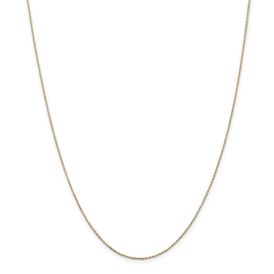 14k Yellow Gold .8 mm Diamond Cut Cable Chain - 26 in.