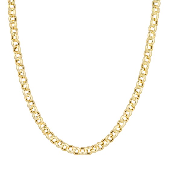 14K Yellow Gold 8 mm Rolo Chain w/ Pear Shape Clasp - 20 in.